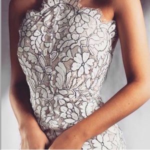 White/nude lace lulu’s dress
